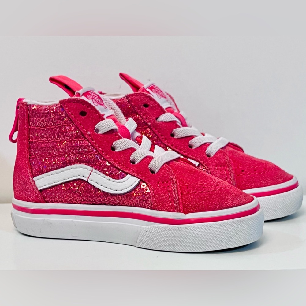 Vans Sk8-Hi Pink Sequins Toddler 5.5